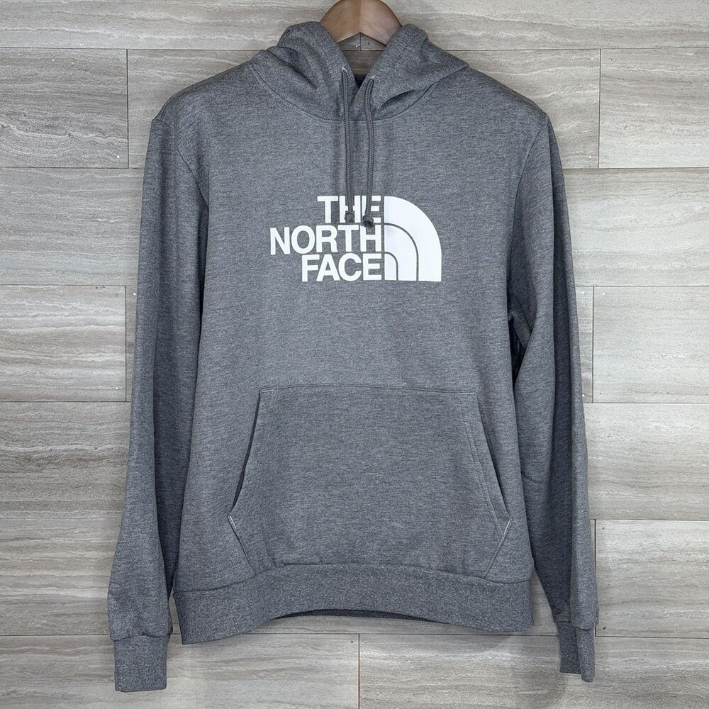 The North Face TNF Evolution Half Dome Hoodie Mid Grey Heather Logo Mens Large